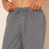 Amazon Essentials Men’s Cotton Poplin Straight-Fit Pajama Pants with Pockets, Elastic Waist, Drawstring(Grey)
