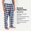Amazon Essentials Men’s Cotton Poplin Straight-Fit Pajama Pants with Pockets, Elastic Waist, Drawstring(Indigo Country Plaid)