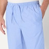 Amazon Essentials Men’s Cotton Poplin Straight-Fit Pajama Pants with Pockets, Elastic Waist, Drawstring(Light Blue Stripe)