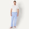 Amazon Essentials Men’s Cotton Poplin Straight-Fit Pajama Pants with Pockets, Elastic Waist, Drawstring(Light Blue Stripe)