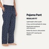 Amazon Essentials Men’s Cotton Poplin Straight-Fit Pajama Pants with Pockets, Elastic Waist, Drawstring(Navy Paisley)