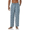 Amazon Essentials Men’s Cotton Poplin Straight-Fit Pajama Pants with Pockets, Elastic Waist, Drawstring(Navy White Palm Leaf)