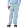 Amazon Essentials Men’s Cotton Stretch Poplin Full-Length Pajama Bottoms(Blue Geo Print/Indigo)