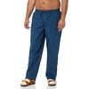 Amazon Essentials Men’s Cotton Stretch Poplin Full-Length Pajama Bottoms(Blue Geo Print/Indigo)