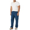 Amazon Essentials Men’s Cotton Stretch Poplin Full-Length Pajama Bottoms(Blue Geo Print/Indigo)