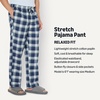 Amazon Essentials Men’s Cotton Stretch Poplin Full-Length Pajama Bottoms(Charcoal/Country Plaid)