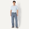 Amazon Essentials Men’s Cotton Stretch Poplin Full-Length Pajama Bottoms(Charcoal/Country Plaid)