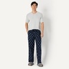 Amazon Essentials Men’s Cotton Stretch Poplin Full-Length Pajama Bottoms(Ducks/Light Blue)