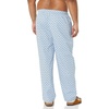 Amazon Essentials Men’s Cotton Stretch Poplin Full-Length Pajama Bottoms(Ice Blue Flamingo/Indigo)
