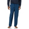 Amazon Essentials Men’s Cotton Stretch Poplin Full-Length Pajama Bottoms(Ice Blue Flamingo/Indigo)