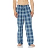 Amazon Essentials Men’s Cotton Stretch Poplin Full-Length Pajama Bottoms(Navy Plaid)