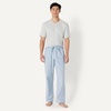 Amazon Essentials Men’s Cotton Stretch Poplin Full-Length Pajama Bottoms(Navy/Thin Stripe)