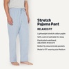 Amazon Essentials Men’s Cotton Stretch Poplin Full-Length Pajama Bottoms(Navy/Thin Stripe)