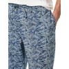 Amazon Essentials Men’s Cotton Stretch Poplin Pant with Cotton Jersey T-Shirt Pajama Set(Blue Palm Leaf/White)
