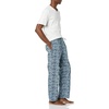 Amazon Essentials Men’s Cotton Stretch Poplin Pant with Cotton Jersey T-Shirt Pajama Set(Blue Palm Leaf/White)