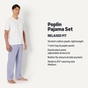 Amazon Essentials Men’s Cotton Stretch Poplin Pant with Cotton Jersey T-Shirt Pajama Set(Check/Ivory)