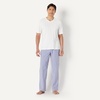 Amazon Essentials Men’s Cotton Stretch Poplin Pant with Cotton Jersey T-Shirt Pajama Set(Check/Ivory)