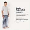 Amazon Essentials Men’s Cotton Stretch Poplin Pant with Cotton Jersey T-Shirt Pajama Set(Country Plaid/Light Grey Heather)