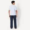 Amazon Essentials Men’s Cotton Stretch Poplin Pant with Cotton Jersey T-Shirt Pajama Set(Ducks/Light Blue)
