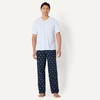 Amazon Essentials Men’s Cotton Stretch Poplin Pant with Cotton Jersey T-Shirt Pajama Set(Ducks/Light Blue)