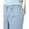 Amazon Essentials Men’s Cotton Stretch Poplin Pant with Cotton Jersey T-Shirt Pajama Set(Light Blue Geo Print)