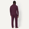 Amazon Essentials Men’s Cotton-Modal Pajama Set, Long Sleeve Button-Down Top with Pants(Dark Burgundy)