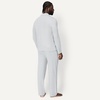 Amazon Essentials Men’s Cotton-Modal Pajama Set, Long Sleeve Button-Down Top with Pants(Light Grey Heather)