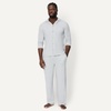 Amazon Essentials Men’s Cotton-Modal Pajama Set, Long Sleeve Button-Down Top with Pants(Light Grey Heather)