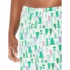 Amazon Essentials Men’s Flannel Pajama Set(Ecru Festive Tree)