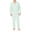 Amazon Essentials Men’s Flannel Pajama Set(Mint Green Forest Animals)