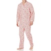 Amazon Essentials Men’s Flannel Pajama Set(White Forest)