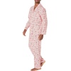 Amazon Essentials Men’s Flannel Pajama Set(White Forest)
