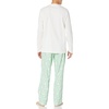Amazon Essentials Men’s Flannel Pant and Long-Sleeve T-Shirt Pajama Set(Mint Green Forest Animals)
