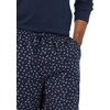 Amazon Essentials Men’s Flannel Pant and Long-Sleeve T-Shirt Pajama Set(Navy Paisley)