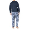 Amazon Essentials Men’s Flannel Pant and Long-Sleeve T-Shirt Pajama Set(Navy Polar Bear)