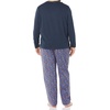 Amazon Essentials Men’s Flannel Pant and Long-Sleeve T-Shirt Pajama Set(Navy Squirrel)