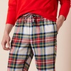 Amazon Essentials Men’s Flannel Pant and Long-Sleeve T-Shirt Pajama Set(Red Tartan Plaid)