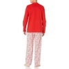 Amazon Essentials Men’s Flannel Pant and Long-Sleeve T-Shirt Pajama Set(White Forest)