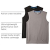 Amazon Essentials Men’s Gym Tank Tops, Moisture-Wicking Dry Fit Breathable Muscle Shirts(Black/Grey)