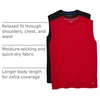 Amazon Essentials Men’s Gym Tank Tops, Moisture-Wicking Dry Fit Breathable Muscle Shirts(Black/Red)