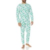 Amazon Essentials Men’s Knit Pajama Set(Ecru Festive Tree)