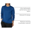 Amazon Essentials Men’s Long Sleeve Moisture Wicking Performance Tech Workout Crew Neck T-Shirt(Navy)