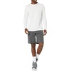 Amazon Essentials Men’s Long Sleeve Moisture Wicking Performance Tech Workout Crew Neck T-Shirt(White)