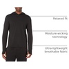 Amazon Essentials Men’s Long Sleeve Quick Dry Performance Tech Hooded Workout T-Shirt(Black)
