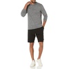 Amazon Essentials Men’s Long Sleeve Quick Dry Performance Tech Hooded Workout T-Shirt(Grey Space Dye)