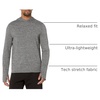 Amazon Essentials Men’s Long Sleeve Quick Dry Performance Tech Hooded Workout T-Shirt(Grey Space Dye)