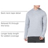 Amazon Essentials Men’s Long Sleeve Quick Dry Performance Tech Hooded Workout T-Shirt(Light Grey Space Dye)