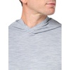 Amazon Essentials Men’s Long Sleeve Quick Dry Performance Tech Hooded Workout T-Shirt(Light Grey Space Dye)
