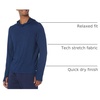 Amazon Essentials Men’s Long Sleeve Quick Dry Performance Tech Hooded Workout T-Shirt(Navy Space Dye)