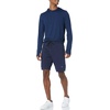 Amazon Essentials Men’s Long Sleeve Quick Dry Performance Tech Hooded Workout T-Shirt(Navy Space Dye)